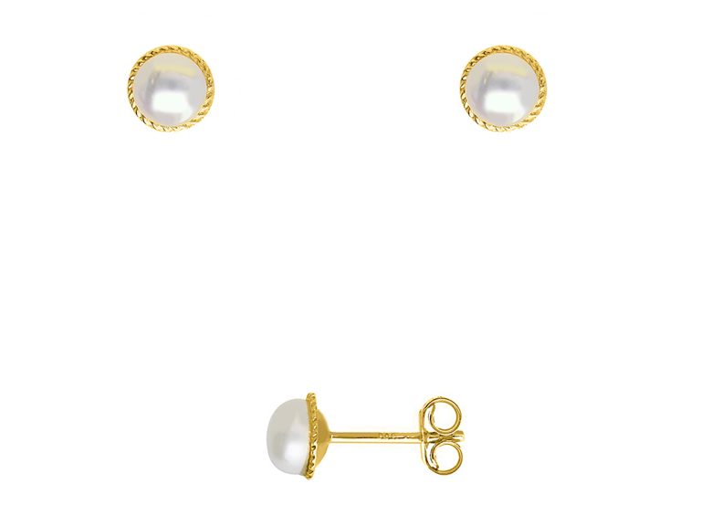 Pearl frame earrings