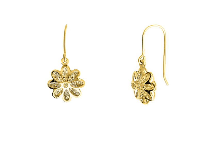 Shiny flower earrings