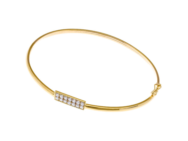 Bangle with stones bar