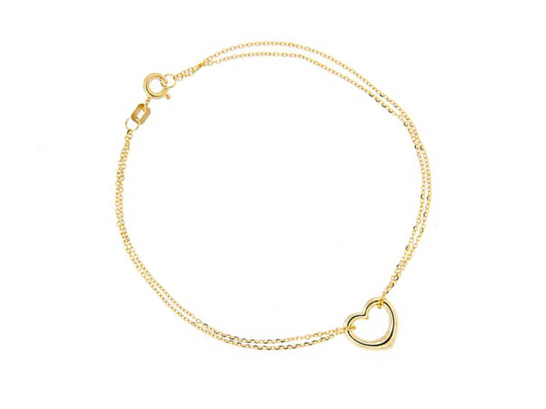 Double chain heart bracelet