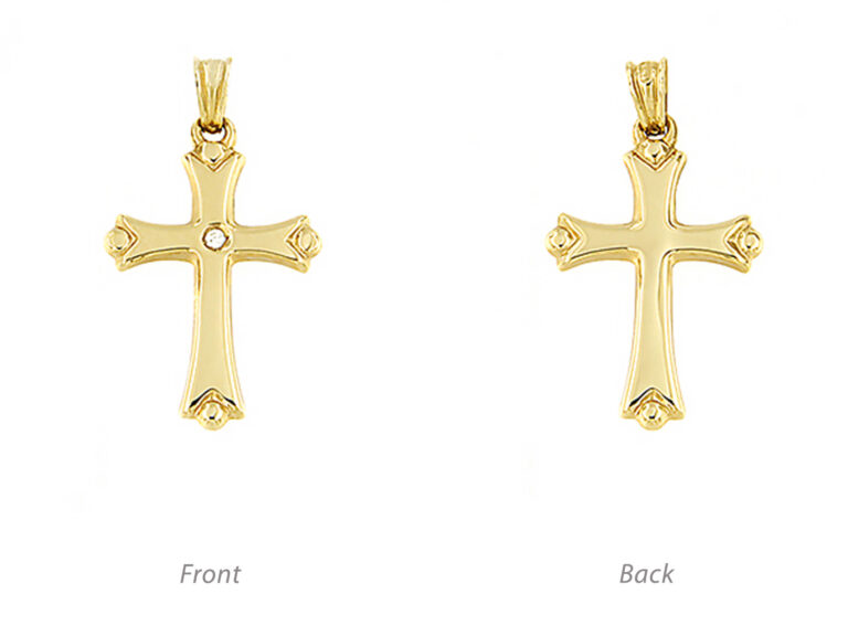 Cross pendant with stone