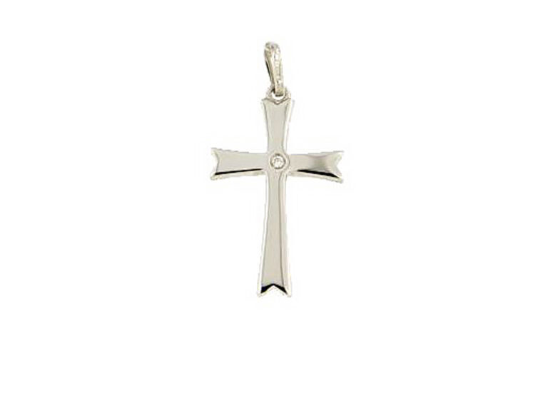 Cross pendant with stone