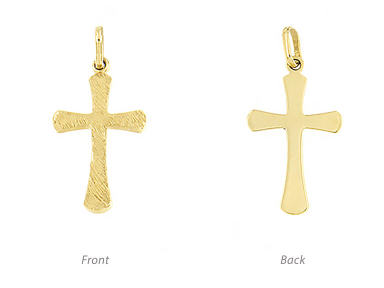 Satined cross pendant