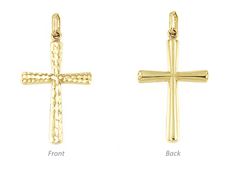 Hand engraved cross pendant