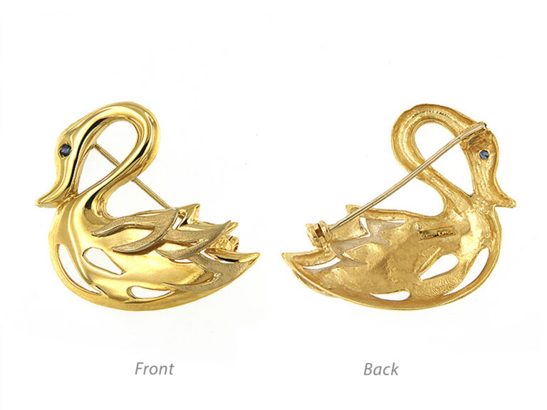 Swan brooch