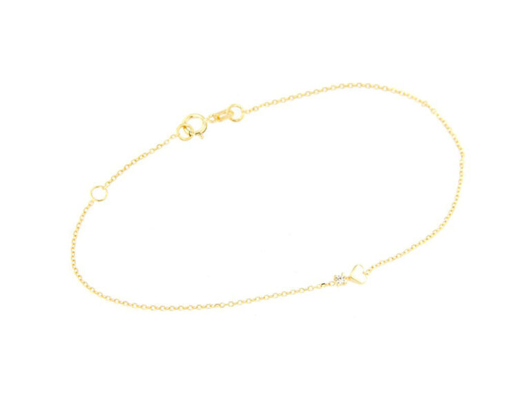 Small heart bracelet with stone