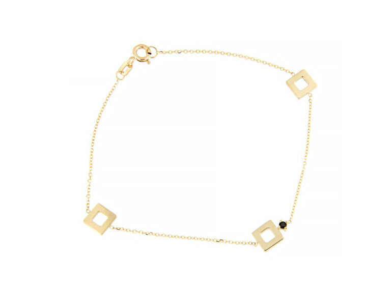 Square bracelat with stone
