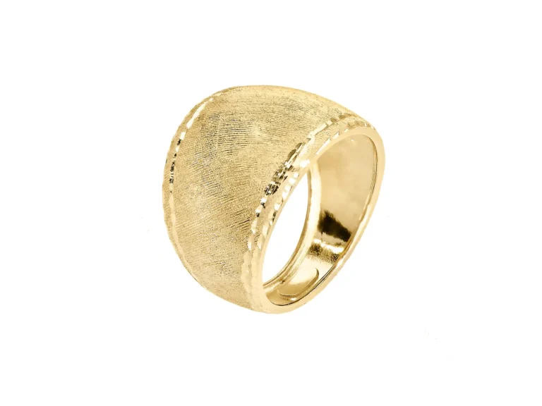 Satined band ring
