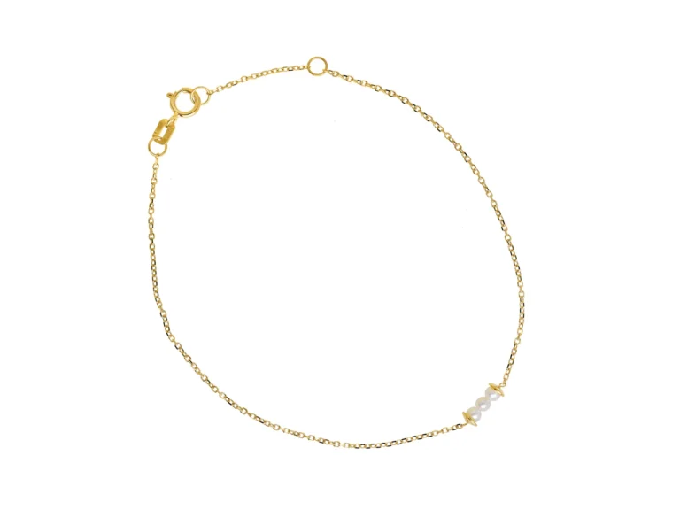 Bar bracelet with pearls