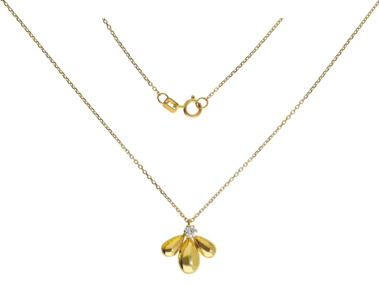 Drop necklace with stone