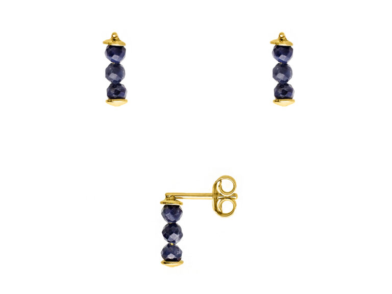 Bar earrings with stones