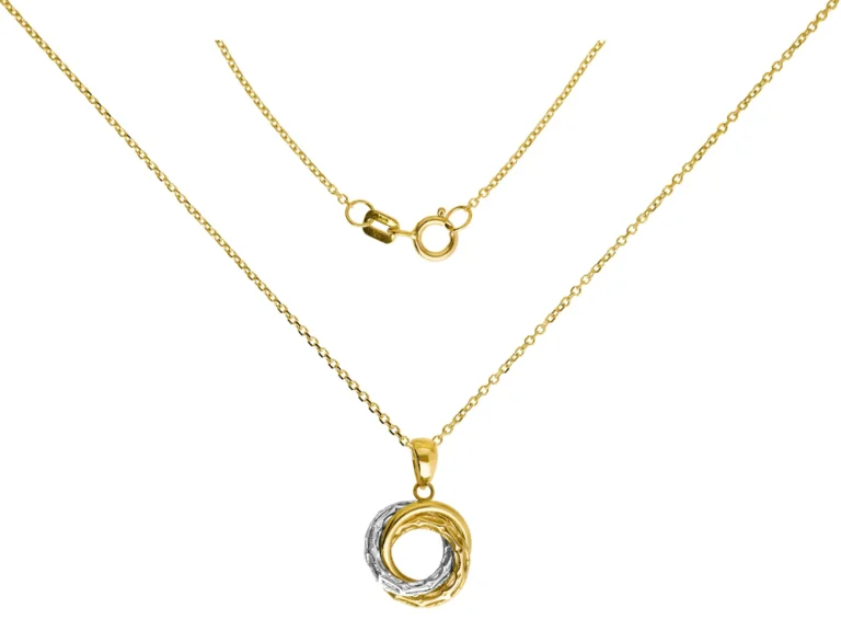 Two tones knot necklace