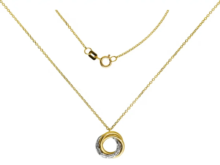 Two tones knot necklace