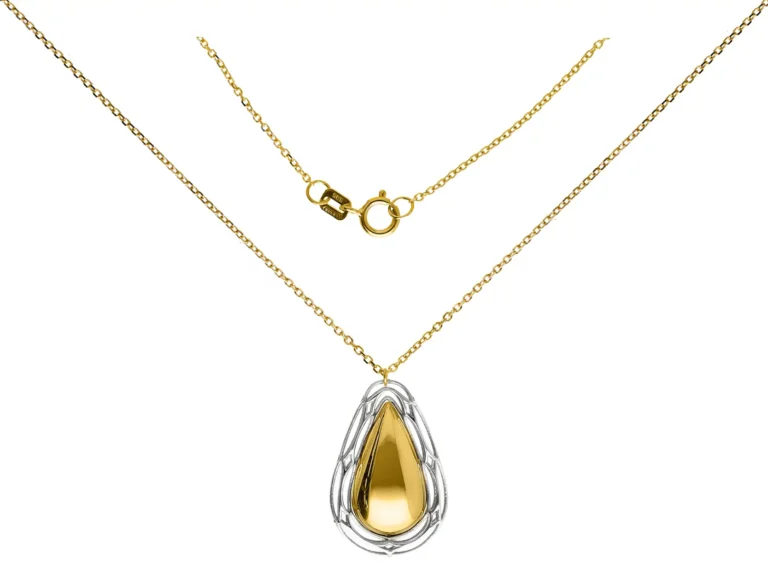 Necklace with drop and frame