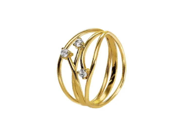 Multi wire ring with stones