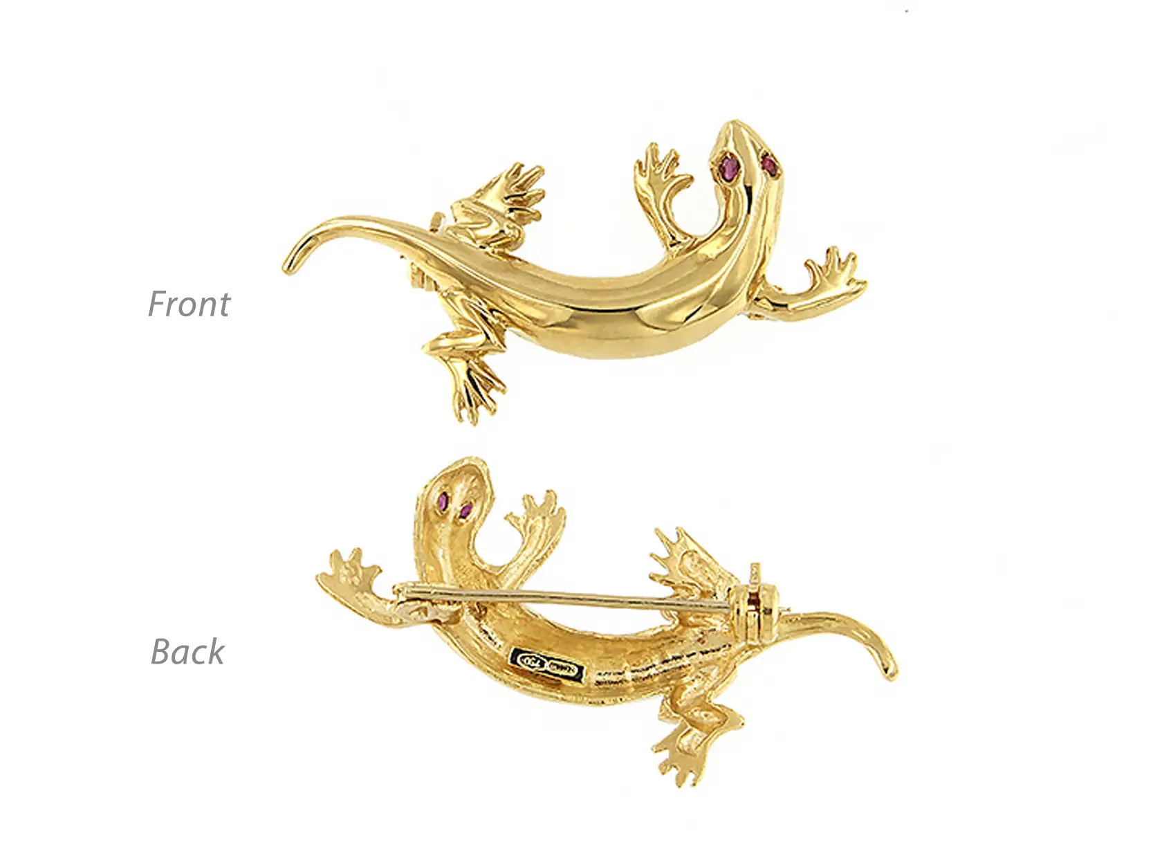 Gecko brooch