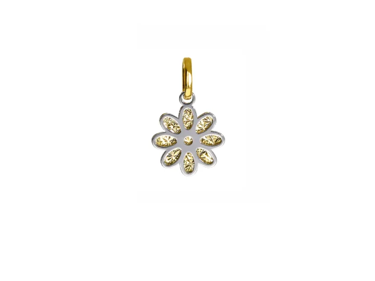 Two tone flower pendant